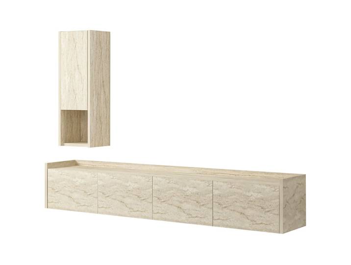 TV-Möbel Georis Travertin Holzwerkwerkstoff B 160 cm
