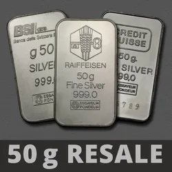 Silberbarren 50g (Resale)