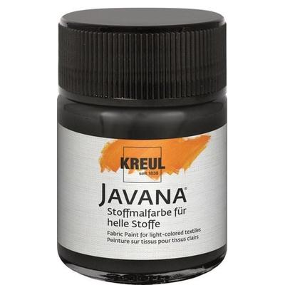 KREUL Javana Stoffmalfarbe für helle Stoffe, Schwarz 50 ml