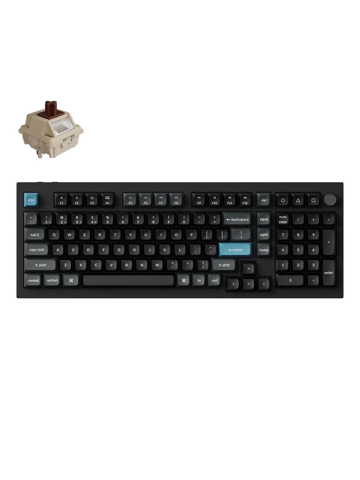 Keychron Q5 Ultra 8K - Wireless Mechanical Keyboar - Gaming Tastatur - 96% - ANSI - Schwarz