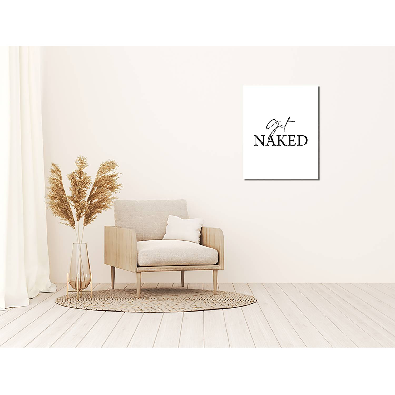 home24 Get naked II alu-dibond wanddecoratie, multicolor, 40 x 50 cm