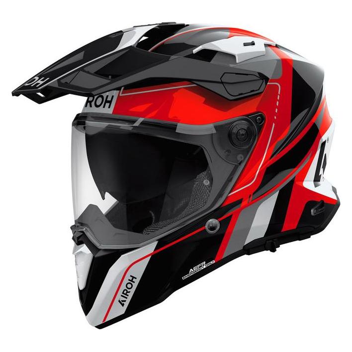 Airoh Commander Skip Motorradhelm in Rot glänzend (S) (65852042)