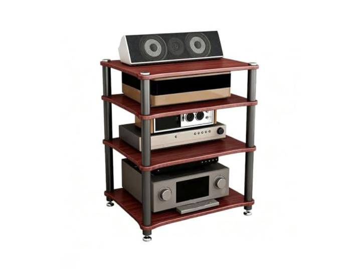 ZSCNYHMT Audio Rack, Stereo-Schrank 2-4 Ebenen Für Wohnzimmer Audio Setup Mehrschichtige aufbewahrung, audio-geräteorganisation, stabile struktur, schlichtes paneldesign(C,75cm/29.5in)