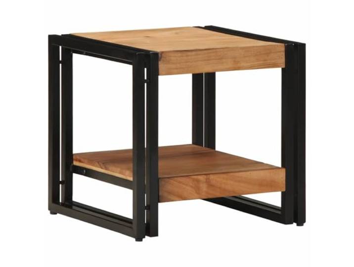 KMVXCVNM Couchtisch Braun 40x40x38 cm Massivholz Akazie Beistelltisch Kompakter Sofatisch fürs Wohnzimmer mit offenem Ablagefach für Fernbedienung und Zeitschriften, pflegeleicht und stabil.