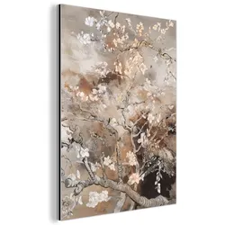METALLBILD Mandelblüte - Kunst - Van Gogh - Beige - Abstrakt 60x80 cm