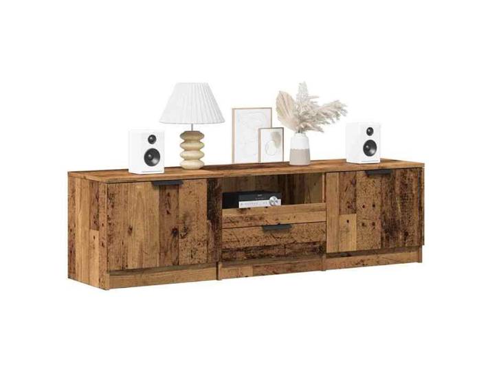 Meuble TV vieux bois 140x35x40 cm bois d'ingénierie banc TV meuble hifi centre de divertissement buffet TV 856850