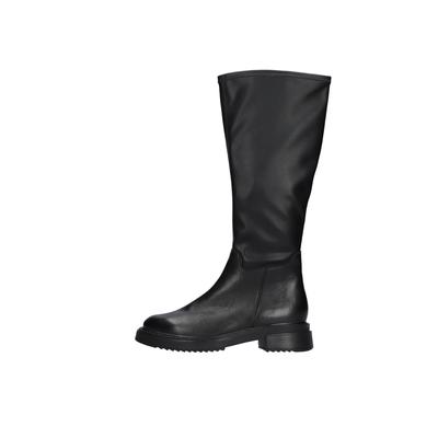 Stiefel WALDLÄUFER "H-Shelly", Damen, Gr. 7 (40,5), Normalschaft, schwarz, Nappaleder, Textil, Schuhe Stiefel, Blockabsatz, Langschaftstiefel mit Reißverschluss, in Weite H