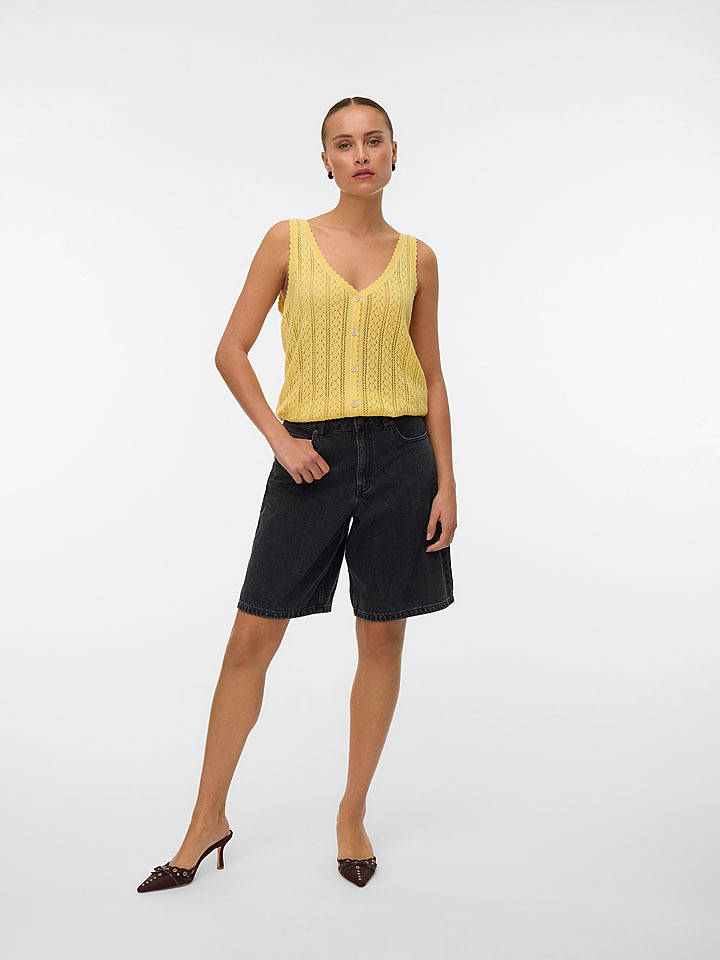Vero Moda Stricktop in Gelb - XL