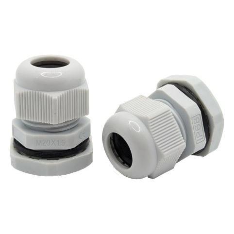 Tecline Kabelverschraubungen metrisch, IP68, grau, M20 x 1,5 VPE: 10 Stück (M20x1.5-GR)