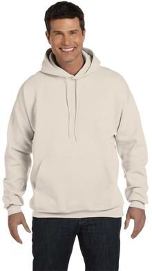 Hanes F170 Ultimate Cotton Hooded Sweatshirt in Sand size Medium