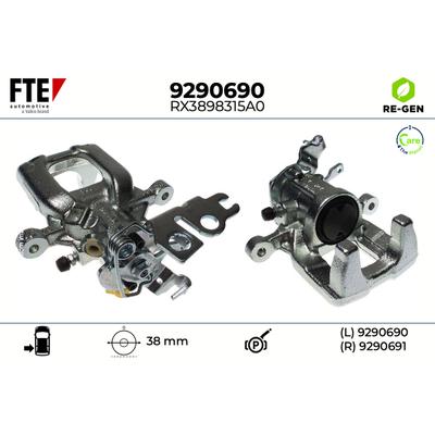 FTE Bremssattel 9290690 Hinterachse links für VW