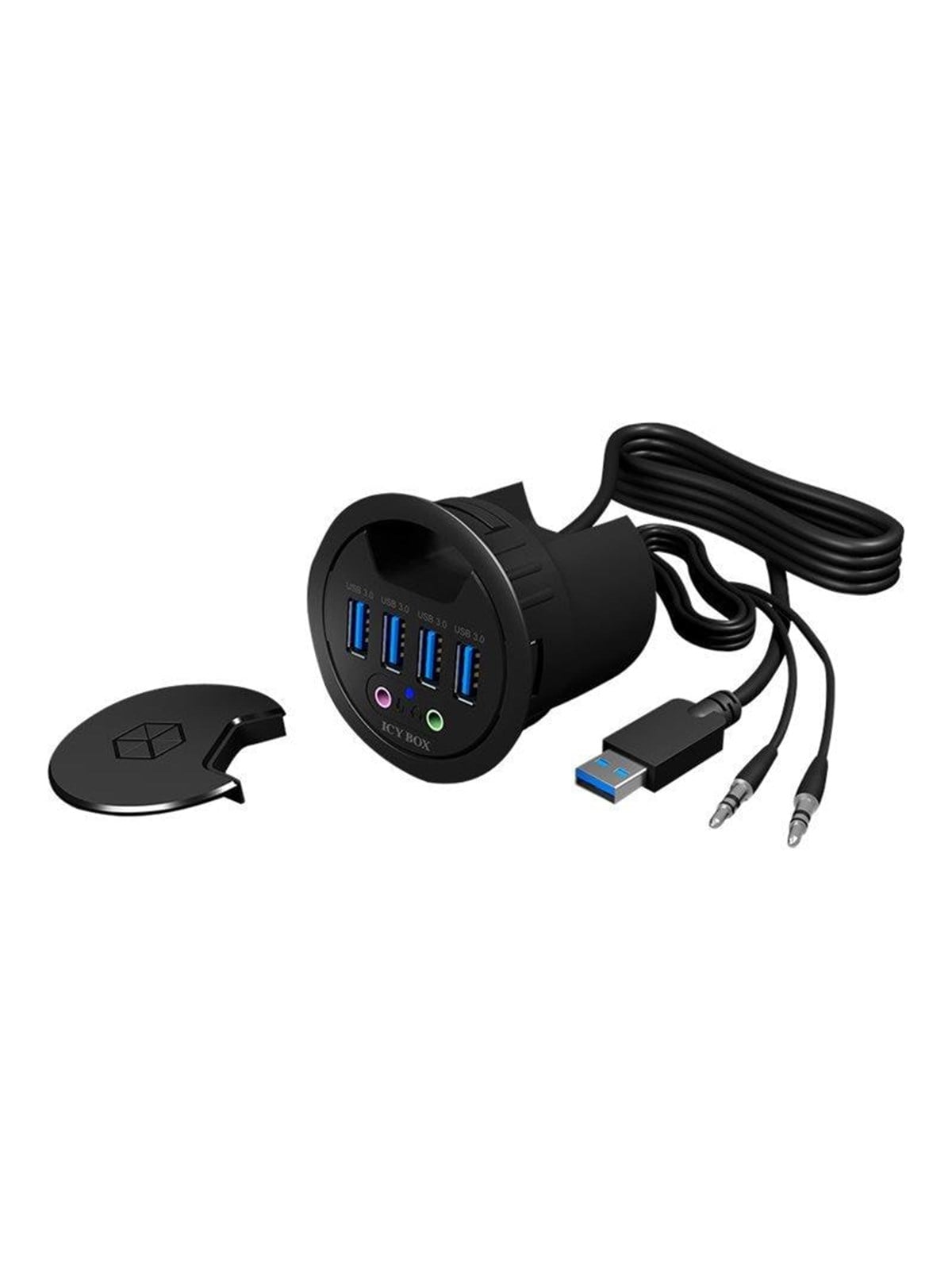 ICY BOX 4 Port HUB - USB 3.0 USB-Hubs - USB 3.0 - 4 - Schwarz