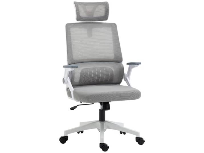 Vinsetto Ergonomische bureaustoel met armleuning, Grijs