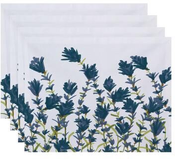 E by Design Lavender Floral Print 18x14-inch Placemat