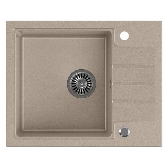 Steiner PETER 116 Steingran beige granite sink 1 bowl without (62x50x20) with siphon and plug (62 cm, 50 cm) (HCQP6250BEZK)