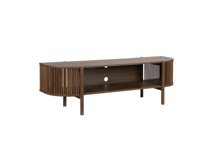 Oviala TV-Bank, Boho, 160 cm, dunkle Holzoptik