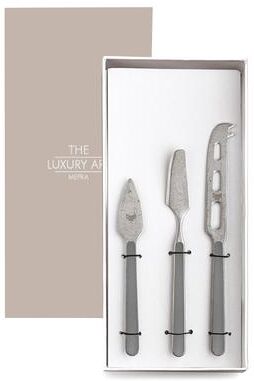 Mepra Fantasia Pewter Cheese Knives - 3 Pieces