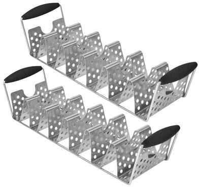 Blackstone Deluxe Stainless Steel Taco Tray 17.71 in. L X 4.5 in. W 2 pk
