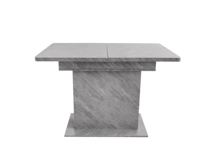 Table extensible rangement métal 130 cm, effet béton gris