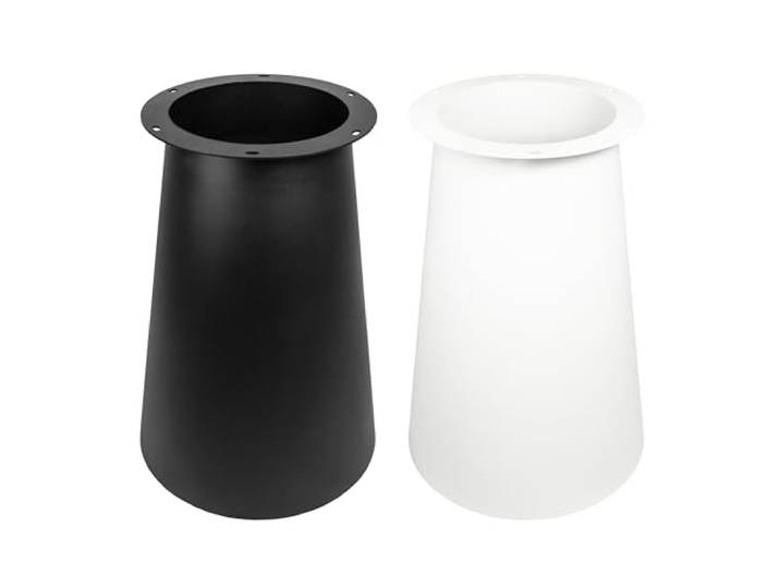 Natural Goods Berlin Tischsäule CONICAL Tischgestell Metall Weiß 72 cm groß - Modern Table Leg Gestell - Fuß für Esszimmertisch pulverbeschichtet - Konisches Untergestell für Tischplatte