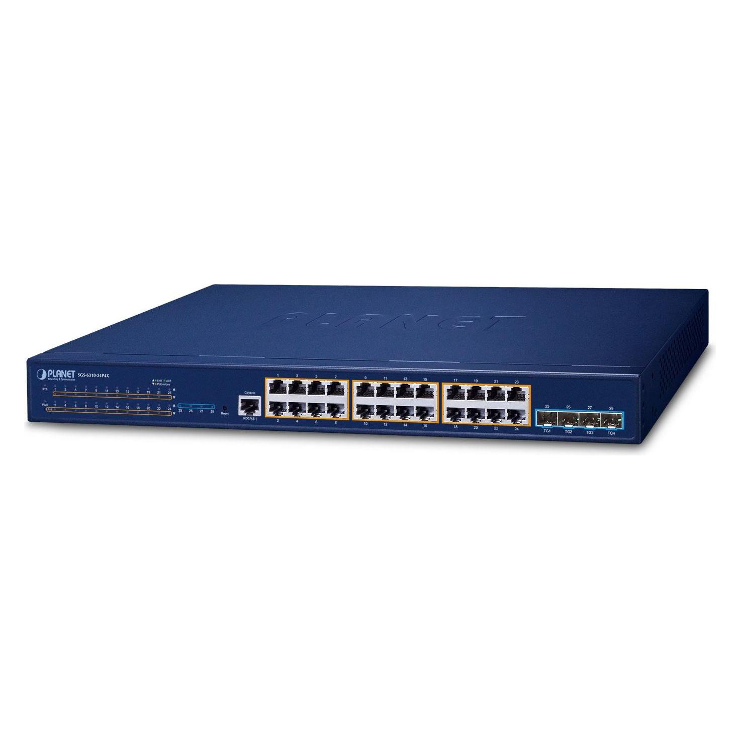 Planet L3 24*GE PoE+ SFP+ Managed SGS-6310-24P4X (28 Ports) (SGS-6310-24P4X)