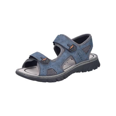 Sandale RIEKER "Rieker Sandalen Textil", Herren, Gr. 44, blau (denim), Textil, Schuhe Sandale