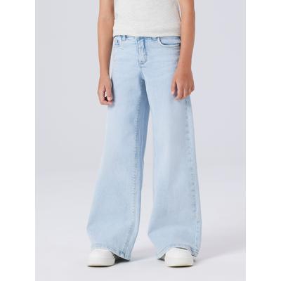 Name It "NKFPOLLY X-WIDE JEANS 3057-FR NOOS" Baumwollmischung, Wide Fit an den Beinen, leichter Used Look