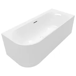 Villeroy & Boch Loop & Friends OVAL Airpool Comfort (AC), Vorwand-Badewanne, rechte Ausführung, Acryl, glänzend, Weiß Alpin, 1700x750 mm, Einbauhöhe 600 mm