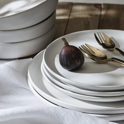 Porto by Stone Lain Macchio Stoneware Dinnerware Set, Crafted in Portugal, Scratch-Resistant