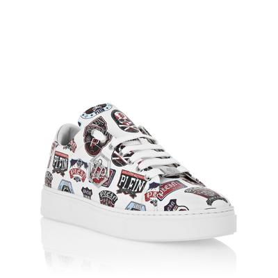 Sneaker PHILIPP PLEIN "Carson", Herren, Gr. 42, Normalschaft, bunt (01, weiß), Schuhe Sneaker