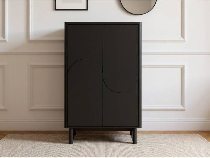 Buffet haut 2 portes 80 cm ESTEBAN formes géométriques
