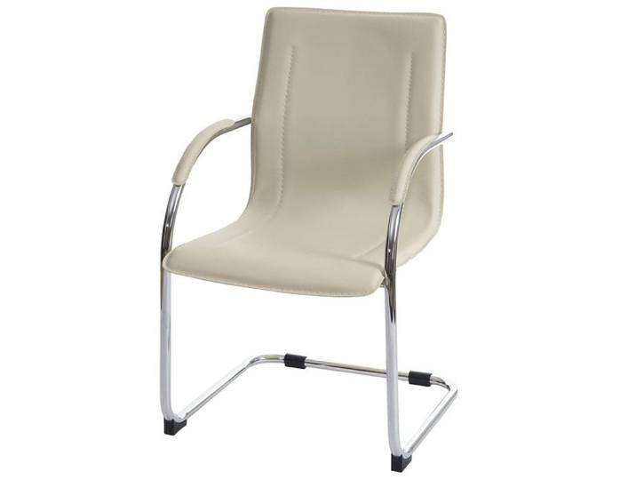 MCW Chaise de conférence Samara chaise cantilever PVC ~ crème