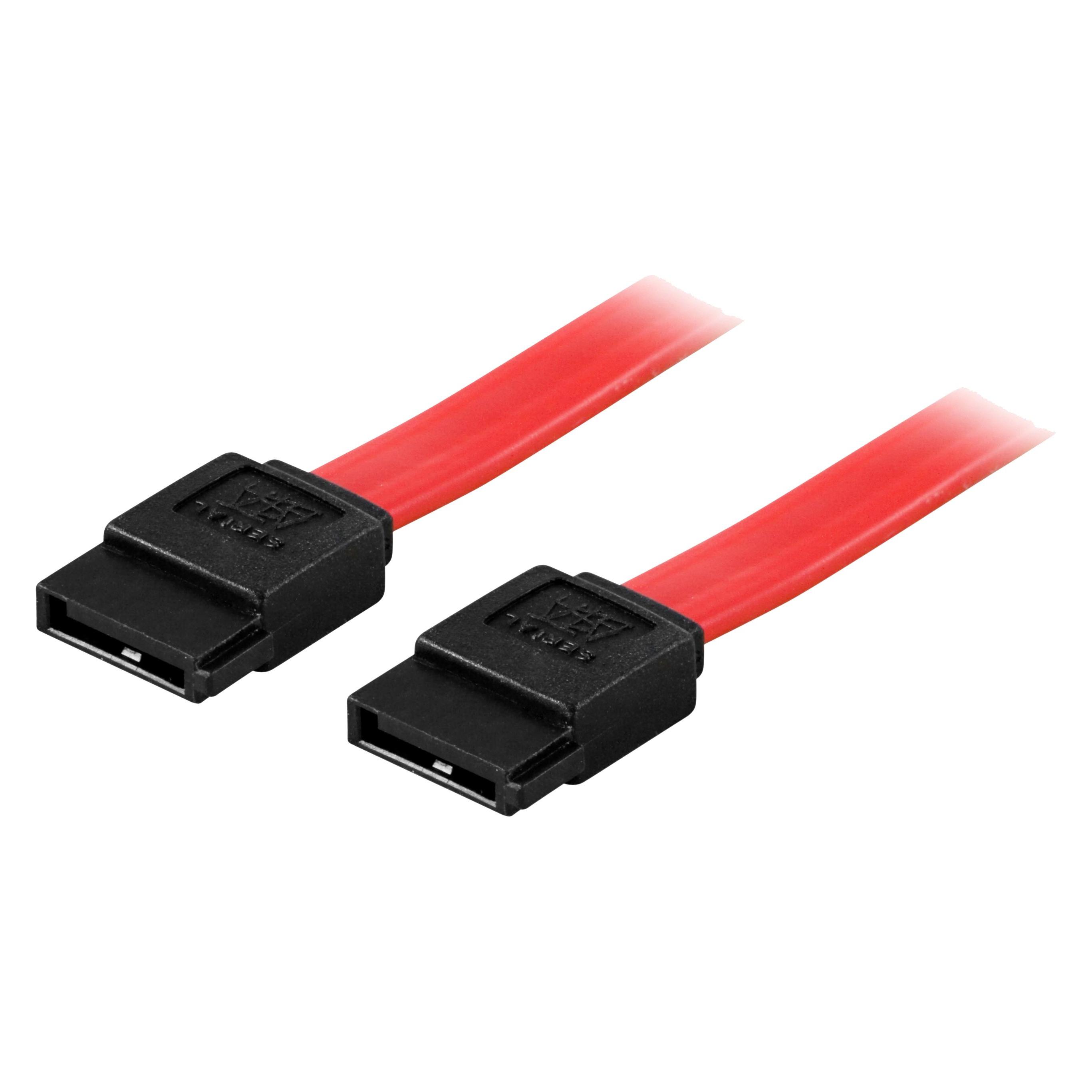 Deltaco SATA-05 SATA-Kabel 0,5 m Rot (50 cm, SATA) (SATA-05)