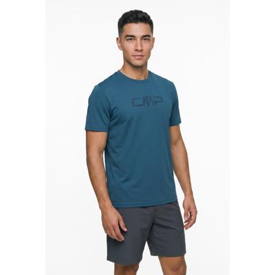 Funktionsshirt CMP "MAN CO T-SHIRT", Herren, Gr. 52, blau (avio), Obermaterial: 100% Polyester, normal, Rundhals, 20_2_7_Shirts Funktionsshirt, atmungsaktiv, mit Rundhalsausschnitt, schnell trocknend