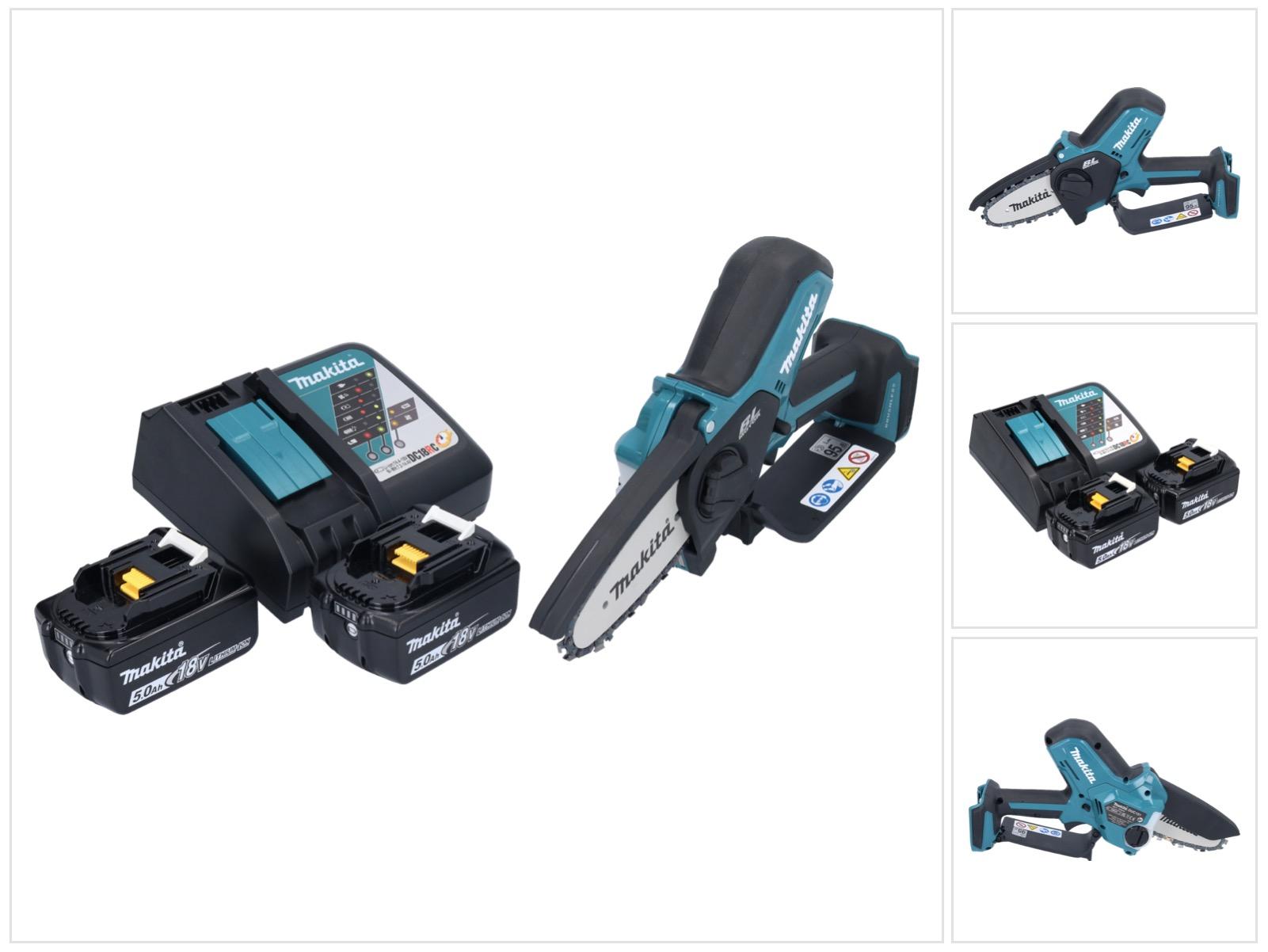 Makita DUC 101 RT Akku Astsäge 18 V 10 cm Brushless + 2x Akku 5,0 Ah + Ladegerät