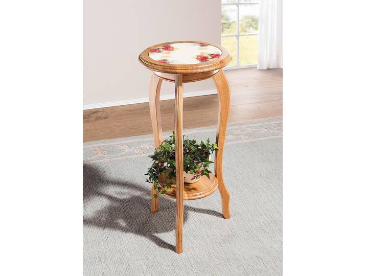 Blumenständer aus massivem Holz, Eiche