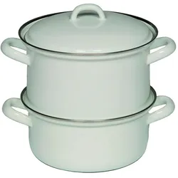 Riess Kartoffelkocher 18cm,2L, Pfanne + Kochtopf, Weiss