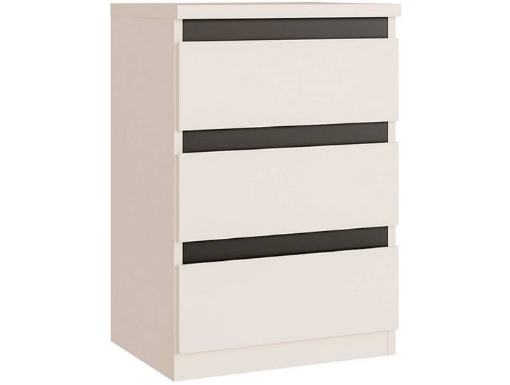 Nachttisch SUNLIGHT 3 Schubladen 41.8x32.2x61.5cm sand dekor