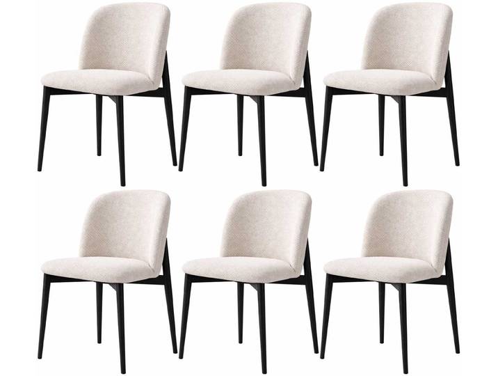JVmoebel Esszimmerstuhl 6x Stuhl Stil modern Farbe weiß schwarz Wohnzimmer neu Holz weich