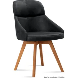 ESSZIMMERSTUHL (2er-Set) Donna 52x82x63 Eiche geölt/Anthrazit