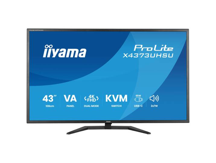 iiyama ProLite X4373UHSU-B2, 109,2 cm (43'), 3840 x 2160 pixels, 4K Ultra HD, LED, 3 ms, Noir