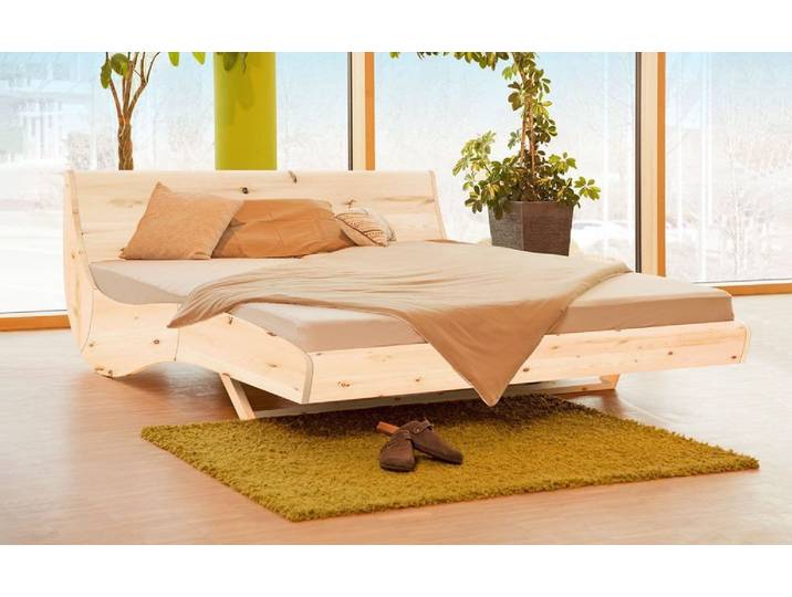 geborgenschlafen Massivholzbett aus Zirbenholz, Schwebebett Design - Zirbenholzbett, Inkl. Lattenrost, - Handgefertigt in Deutschland