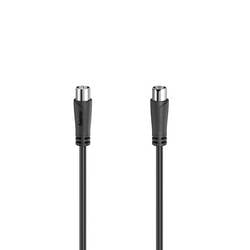 hama 00205053 Antennen-Kabel, Koax-Stecker - Koax-Kupplung, 3,0 m, 90 dB, Schwarz