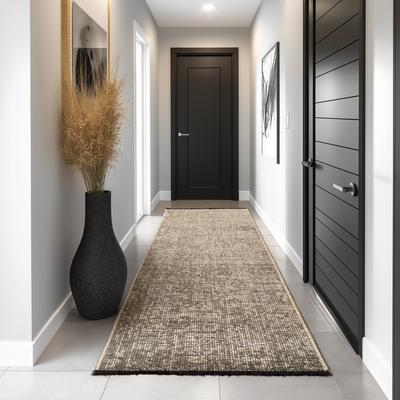 Teppich AYYILDIZ TEPPICHE "SPACE 1900, auch als Läufer", beige, B:80cm H:7mm L:250cm, Chenille, Teppiche, Teppich, Läufer, Kurzflor, Boho, Vintage, Wohnzimmer