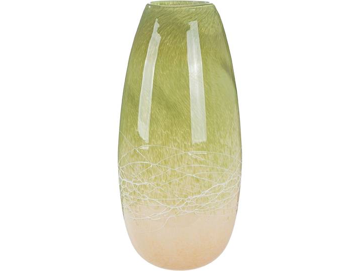 Tischvase GILDE Vase Kampala grün , grün, B:17cm H:39cm T:17cm Ø:17cm, Glas, Vasen, Tischvase, Blumenvase, Glas, Dekovase, bauchig, modern, Geschenkartikel