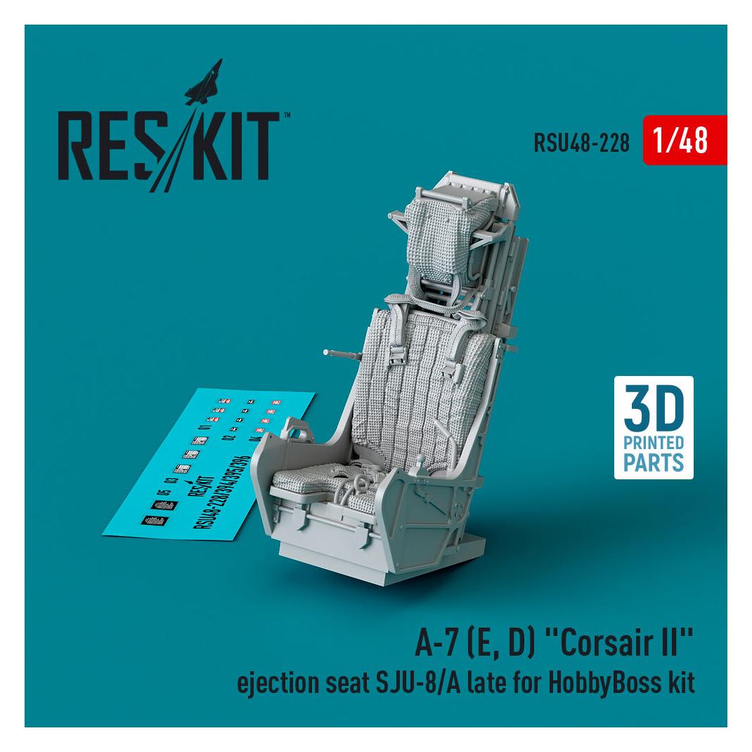 ResKit A-7 (E, D) Corsair II ejection seat SJU-8/A late for HobbyBoss kit (3D Printed) (RSU48-0228)