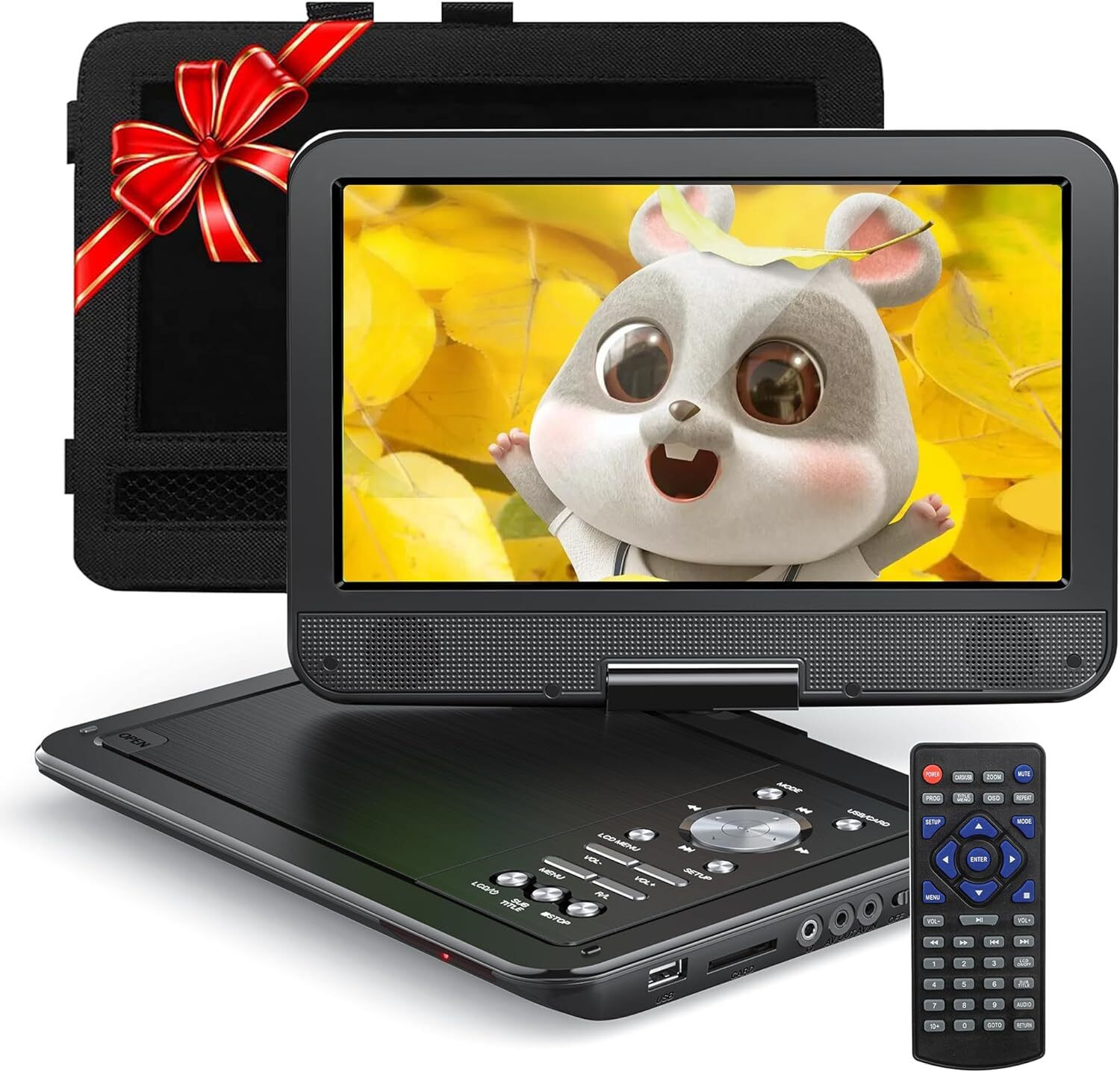YOTON 12,5-inch draagbare DVD-speler met 10,5-inch HD-scherm en autolader