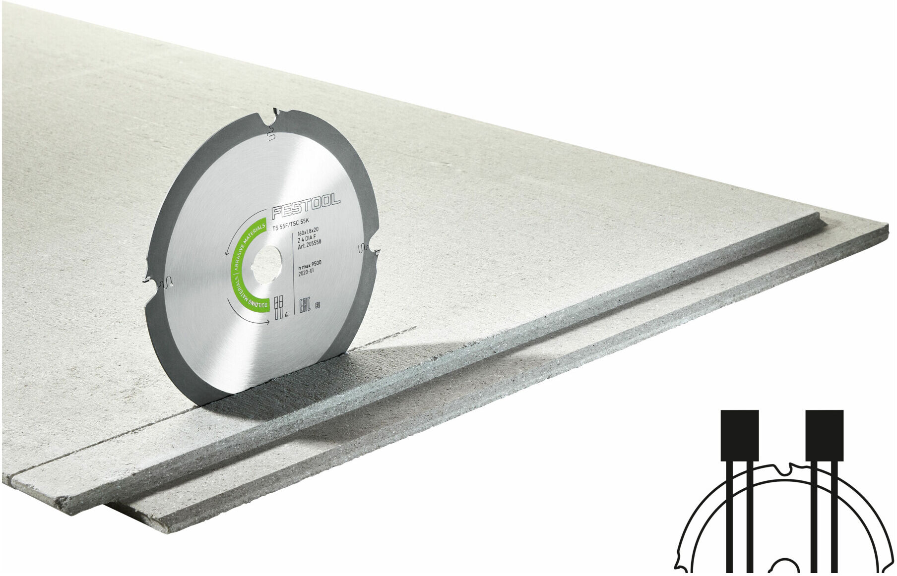 Festool Diamant-Kreissägeblatt DIA 168x1,8x20 F4 ABRASIVE MATERIALS (205769)