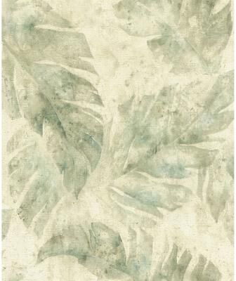 A-Street Prints Sanne Green Palm Wallpaper