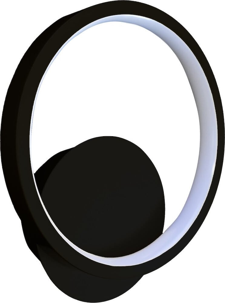 Milagro HOOP Moderne zwarte verticale LED wandlamp met ringvorm